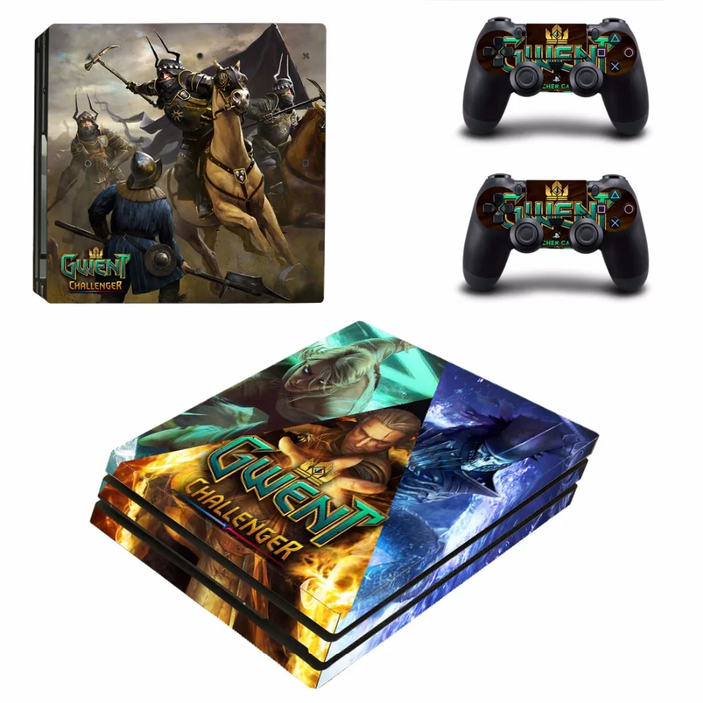 

GWENT The Witcher Card Game Challenger PS4 Pro Skin Sticker For PlayStation 4 Console and 2 Controllers PS4 Pro Skins Sticker
