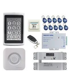 JEX RFID пароль доступа Управление ler из металла Водонепроницаемый Подсветка кнопку двери Управление системы kit + дверной звонок + пульт