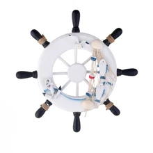 Деревянная лодка в средиземноморском стиле руль Timoneer аксессуар лодка настенная украшения перспектива кафе бар кулон