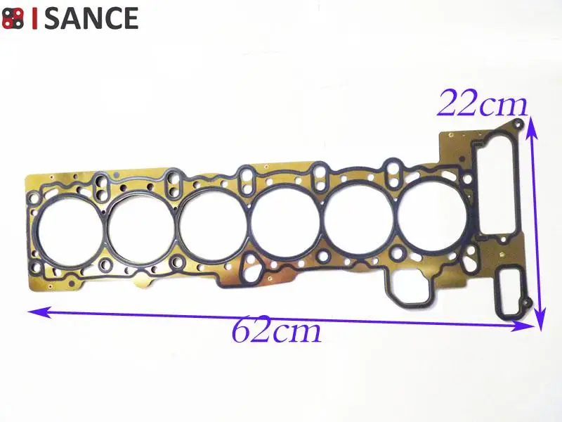 ISANCE Engine Cylinder Head Gasket 11127501304 For BMW E39 E46 323 3205 328 330 525 528 530 Z3 X3 X5 Z4 1998 1999 2000 2001-2006