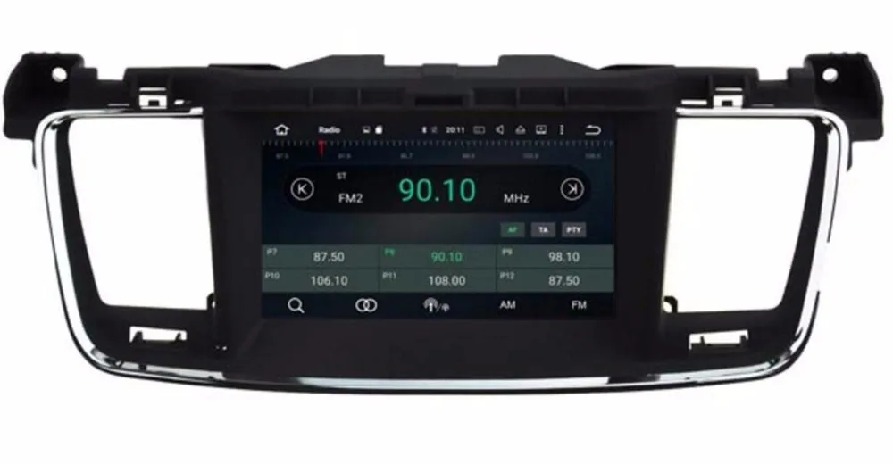 Top Android 9.0 car dvd 7" GPS navi for PEUGEOT 508 2011-2013 CANBUS 3G WIFI headunit multimedia bluetooth DVR radio free map camera 1