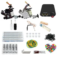 Besta наборы для тату для начинающих 2 пистолет для татуажа наборы электропитания иглы педали советы дешевый набор для татуировок