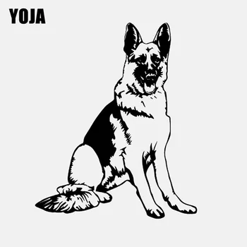 

YOJA 58.6CM*71CM Fashion Dog German Shepard Best Friend Bedroom Room Decoration PVC Wall Sticker W3-177
