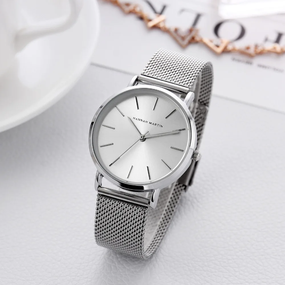 2018 New Style Bracelet Japan Quartz Movement Stainless Steel Mesh Band Women Watch Waterproof Full Rose Gold Lady Watch 36mm