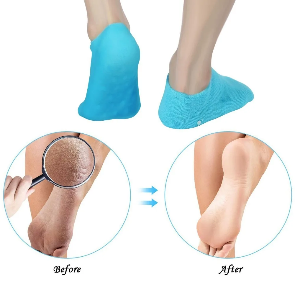 Spa Gel Socks for feet care Exfoliating for Foot Dry Heel Cracked Skin