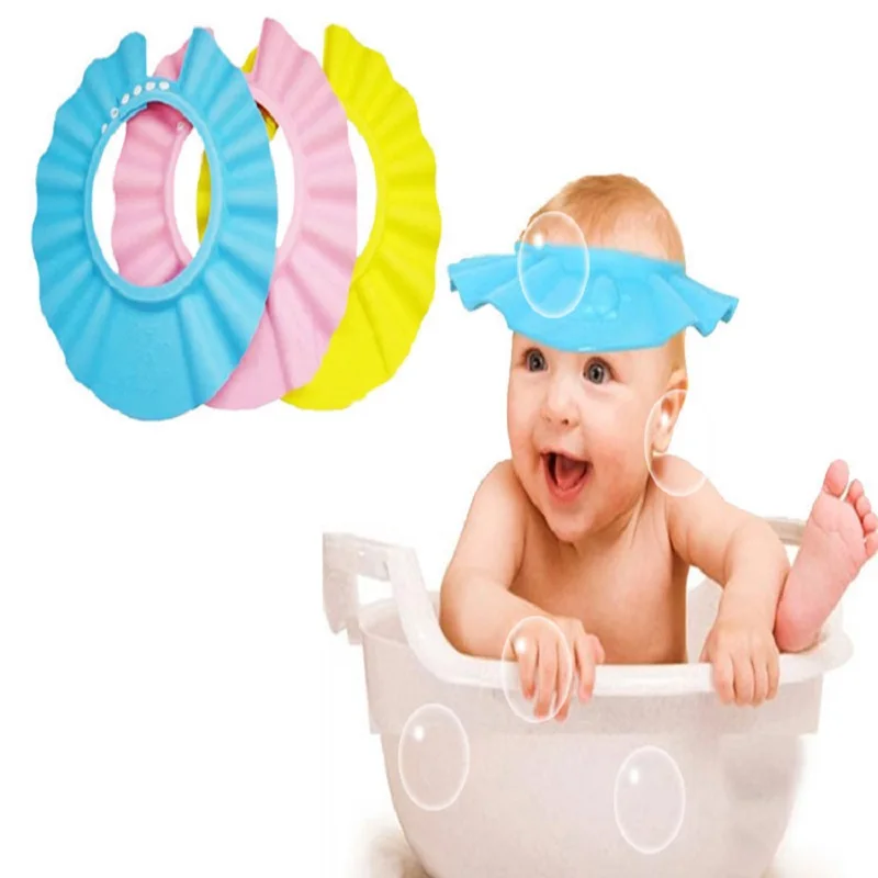 Adjustable Baby Hat Toddler Kids Shampoo Bath Bathing Shower Cap Care
