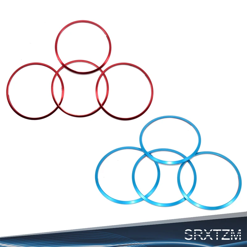 

SRXTZM 4pcs Aluminum Alloy Wheel Hub Caps Center Ring For BMW Auto Cover Trim Ring Car Wheel Center Hub Rings Red Blue