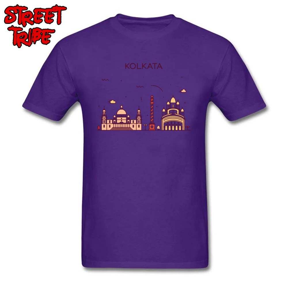 calcutta vector 24867 T-shirts for Men Geek Summer/Fall Tops & Tees Short Sleeve Latest Casual Tee Shirts Crew Neck All Cotton calcutta vector 24867 purple