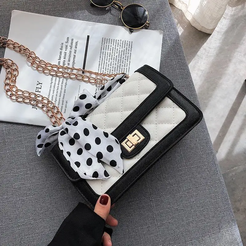 

Youbroer Advanced Feeling Bag Simple Joker Chain Fashion Texture Single Shoulder Cross Body Bag Diamond Lattice