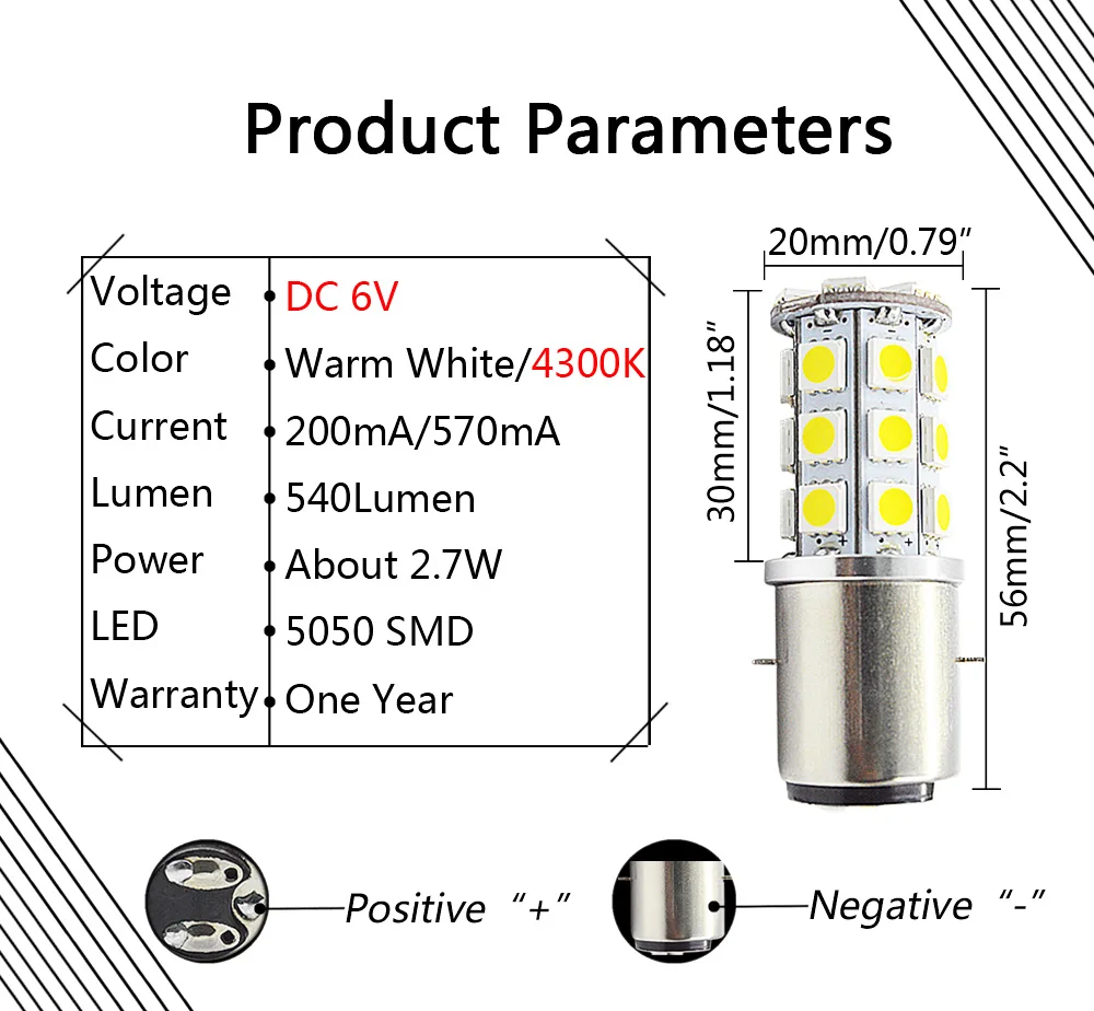 6V 5050 27smd светодиодный фонарь для мотоцикла дальнего ближнего света с двойным светом 540lm супер яркий 4300k рулевой фонарь для мотоцикла H6 BA20D 2 шт