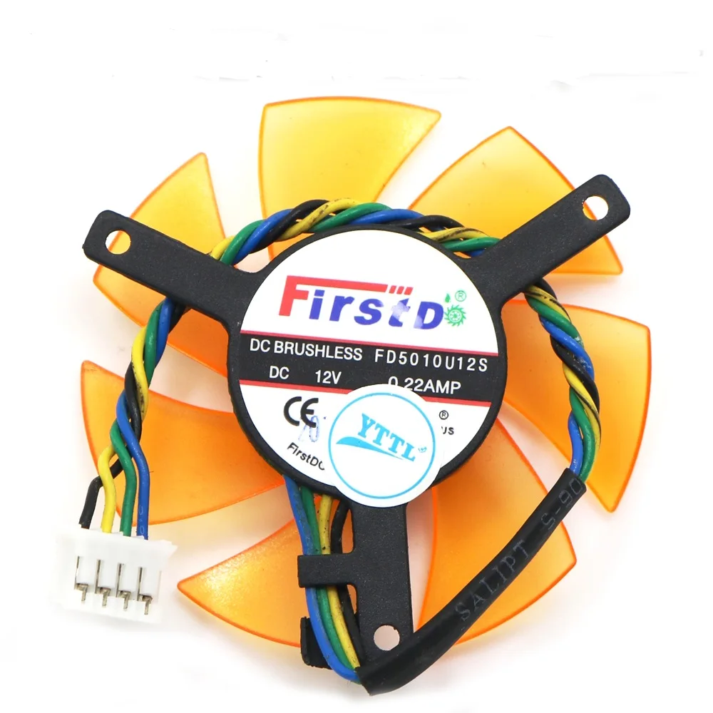 Компьютер Kuhler Lufter Ersatz Firstd FD5010U12S 47 мм 39 4Pin DC 12 V 0.22A Fur ATI Radeon Grafiken Video karte | Компьютеры и