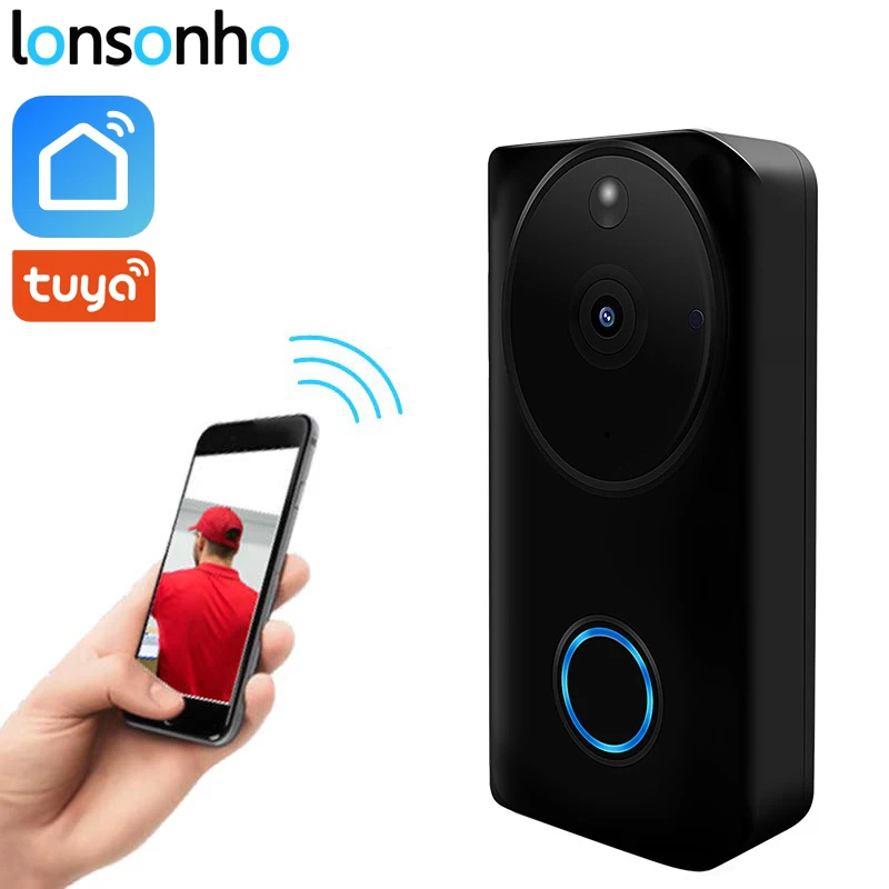 

Lonsonho Smart Wifi Doorbell Video Wireless Intercom 2MP 1080P Camera Night Vision Pir Motion Sensor Tuya Smart Life App