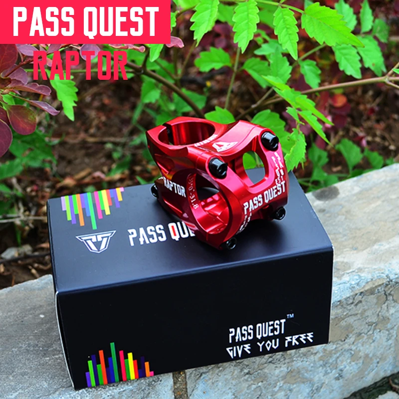 

PASS QUEST RAPTOR 31.8mm 28.6mm Bicycle Stem MTB DH ENDURO Bike Stem Black/Purple/Red/Green/Blue Taiwan OEM Bike Tube Neck