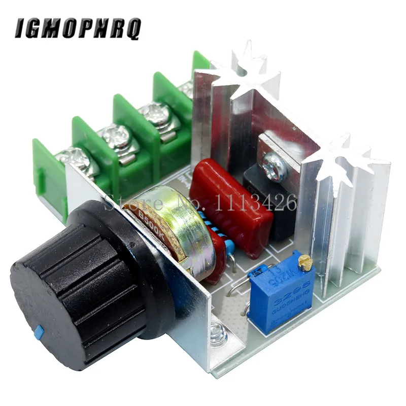 

AC 220V 2000W SCR Voltage Regulator Dimming Dimmers Motor Speed Controller Thermostat Electronic Voltage Regulator Module