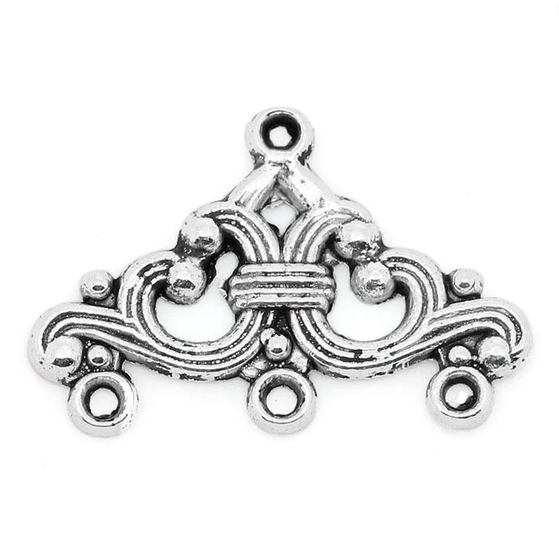 Doreen Box hot-30PCs серебристые строительные подвески/коннекторы 24 мм x 16 (1 &quotx 5/8&quot) (B00186)