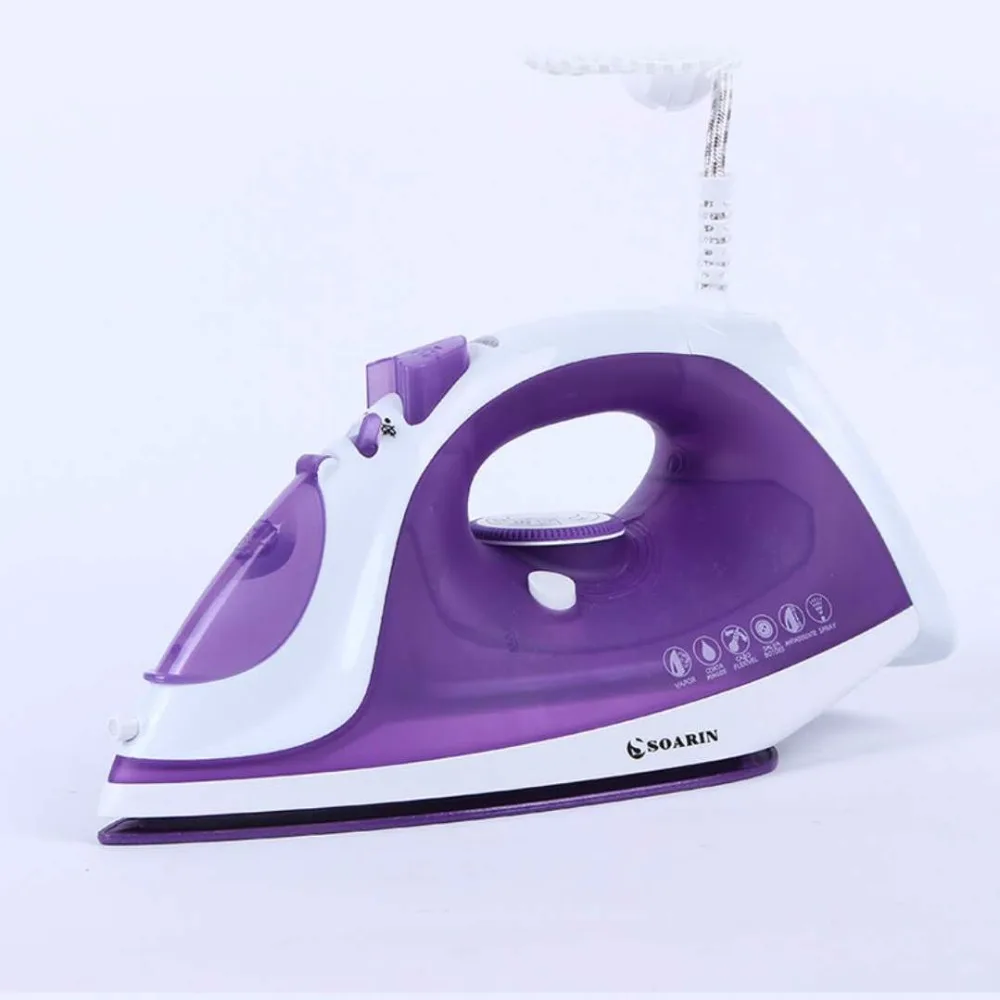 

SOARIN Electric Steam Iron Ceramic Clothes Iron Adjustable Soldering Iron Steamer Mechanical Timer Control Irons Steam Ferro