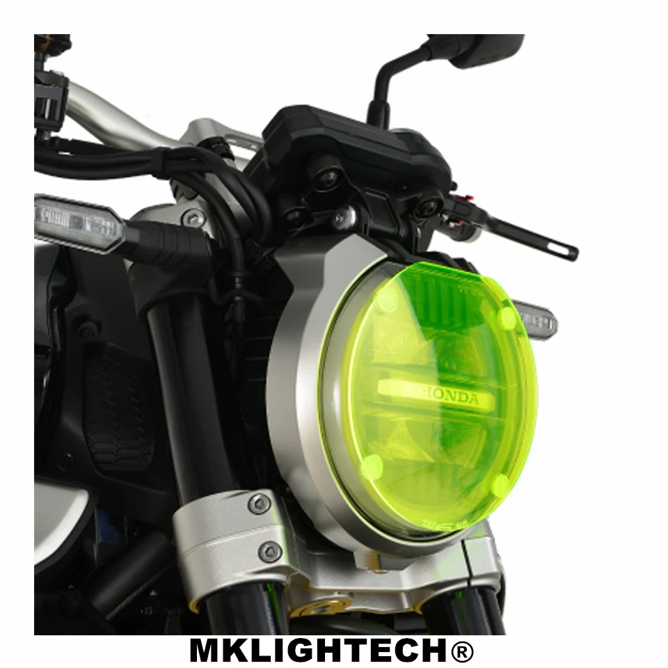 

MKLIGHTECH For HONDA CB650R 2019 CB1000R 18-19 Motorcycle Acrylic Headlight Screen Protecter Headlight Lens Cover Screen Lens