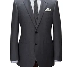 Новое поступление, на заказ, приталенный, темно-серый, с двумя пуговицами, с отворотом, 3 шт., мужские костюмы, униформа офисных сотрудников(куртка+ жилет+ штаны