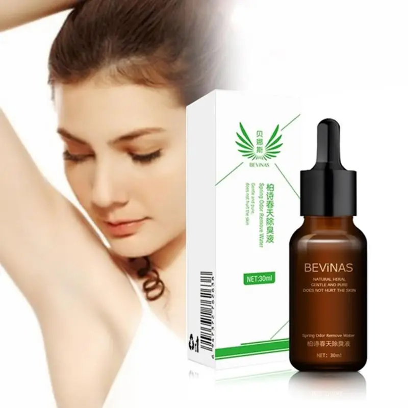 

30ml Odor Remover Spray Armpit Underarm Smell Removal Refresh Body Deodorant Liquid Water Summer Sweat