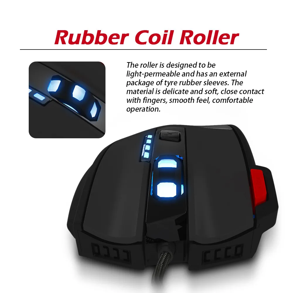 ZELOTES T-60 Professional Wired Gaming Mouse 7 button 3200 DPI 4 Color Led Light Optical USB Computer Gamer Mice for PC Laptop (12)
