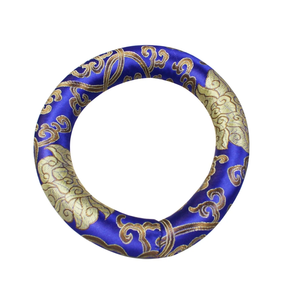 Coussin de bol chantant de l'himalaya en forme d'anneau, coussin en soie,  son Antique, accessoire bleu | AliExpress