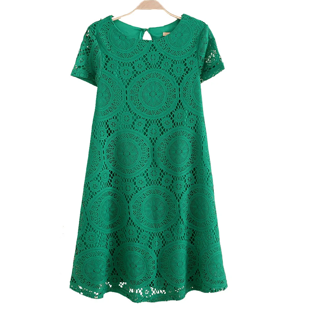 Оптовая DS-99 Европейский Vestidos Femininos Платье Лето Женщины Кружевном мода Линия Плюс