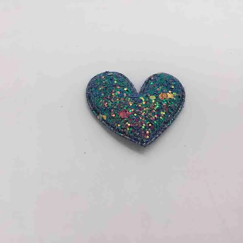 30 шт./лот 5x4,8 см DIY ручной работы блестящие сердца мягкой аппликацией для детей зажим для волос Аксессуары - Цвет: 3