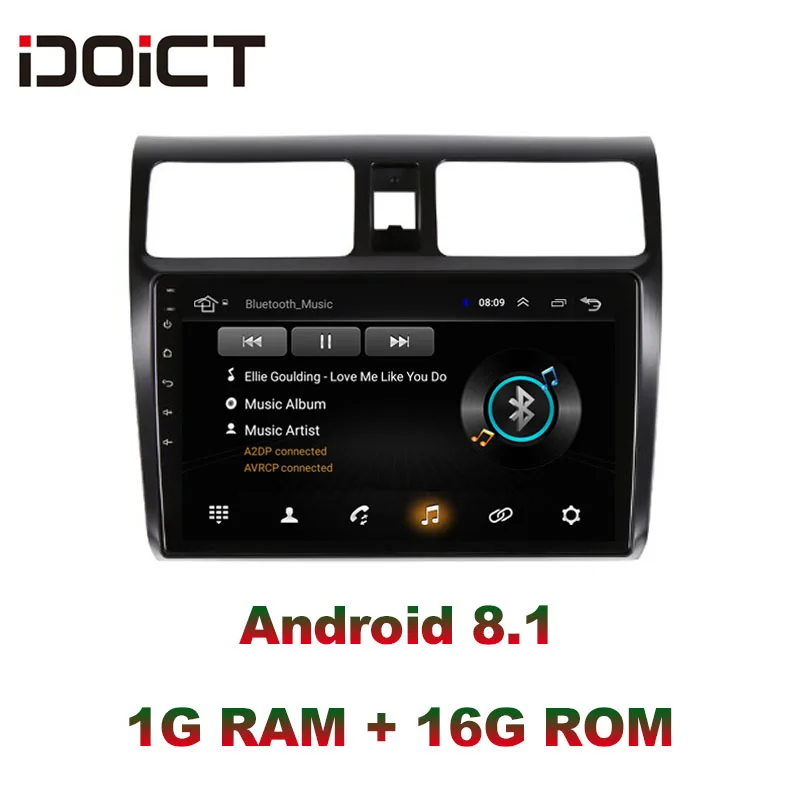 IDOICT Android 8,1 автомобильный dvd-плеер gps навигация Мультимедиа для Suzuki Swift Радио 2008-2015 автомобильный стерео wifi bluetooth