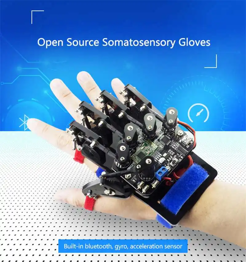 Открытый источник для Arduino UN0 соматосенсорные носимые встроенный в 4,0 bluetooth модуль перчатки робота Комплект для RC робот автомобиль