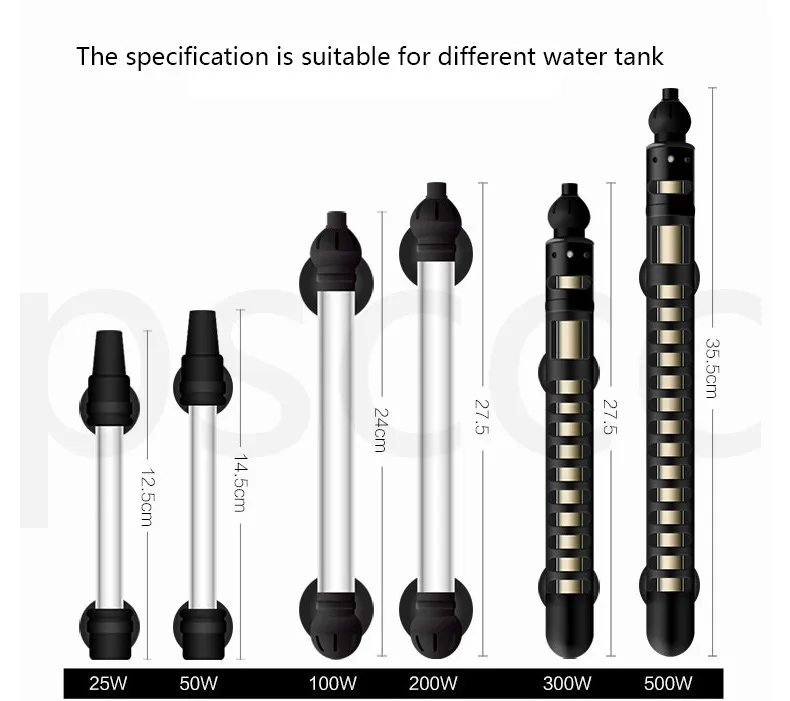 25/50/100/200/300W аквариум нагревательным элементом аквариумный термометр Стикеры Температура контроллером для аквариума 220-240V
