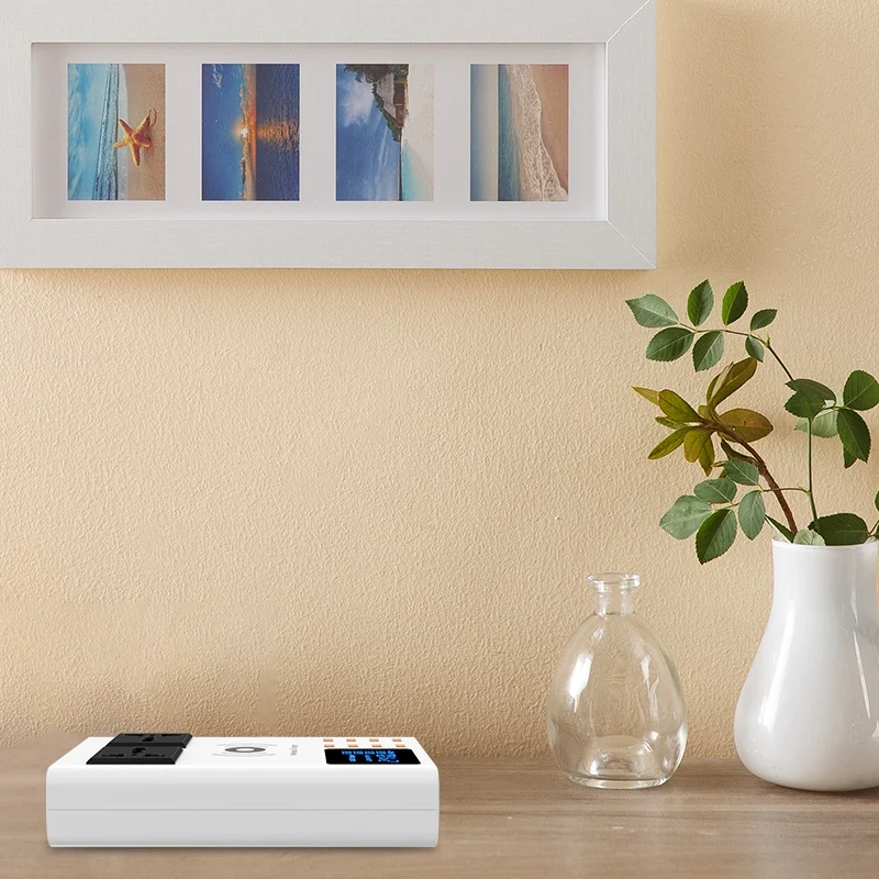 ?WENHAO Cda10W Multi-Port Usb Charging Dock With 8 Usb Charging Ports And Two Dc Sockets To Support Fast Wireless Charging(Eu