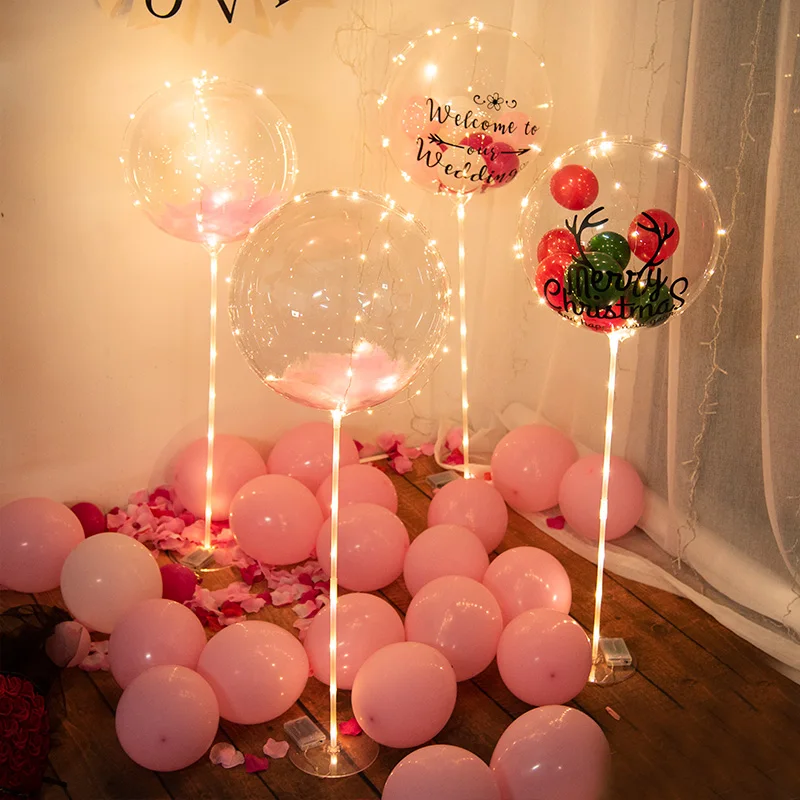 Светодиодный светящиеся воздушные шары Bobo палочка держатель день рождения украшения Дети шар колонна-подставка свадебный детский душ декоративный шар плавающий