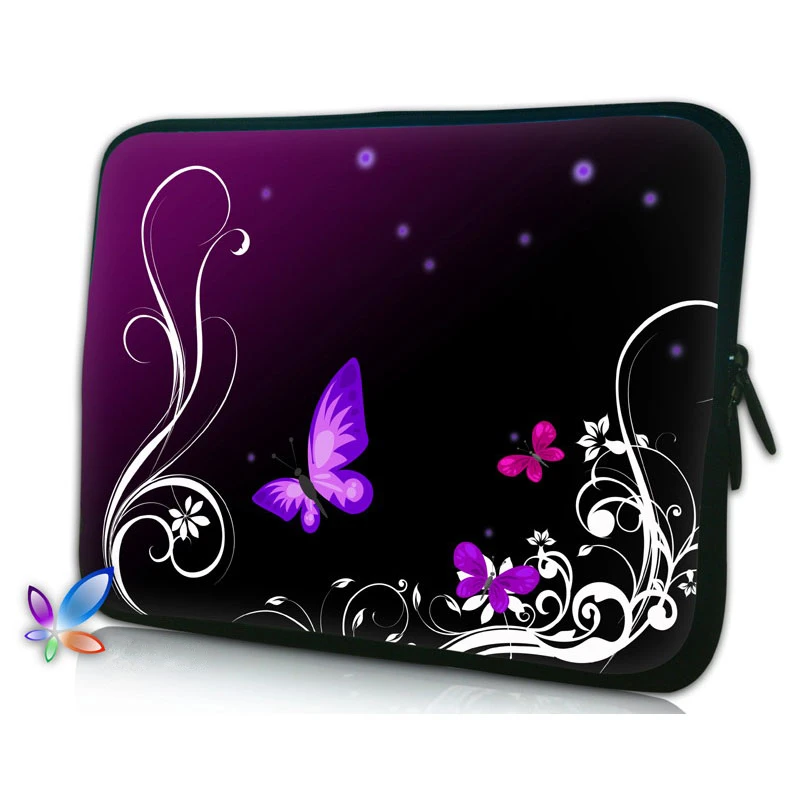 Butterfly Soft Neoprene Notebook Laptop Bag Case Cover 7 9.7 12 13.3 14