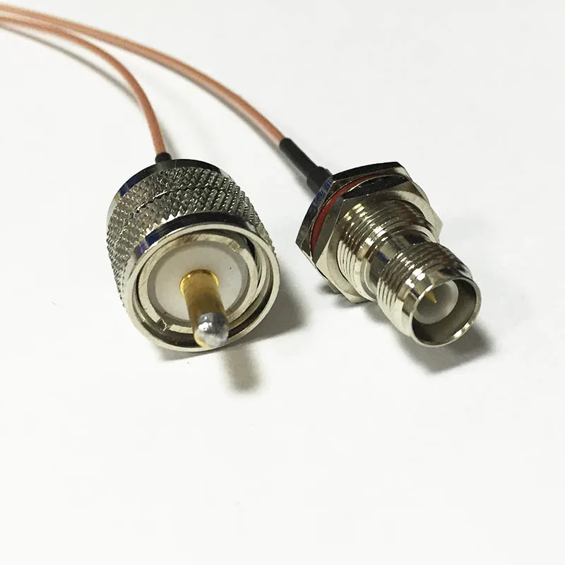 

New UHF Male Plug  PL259 Switch RP-TNC Female Jack nut RF cable RG178  Wholesale 15CM 6" Adapter