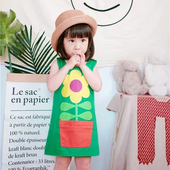 

Baby Summer Dress New Flower Pot Vest Cake Girl Dress