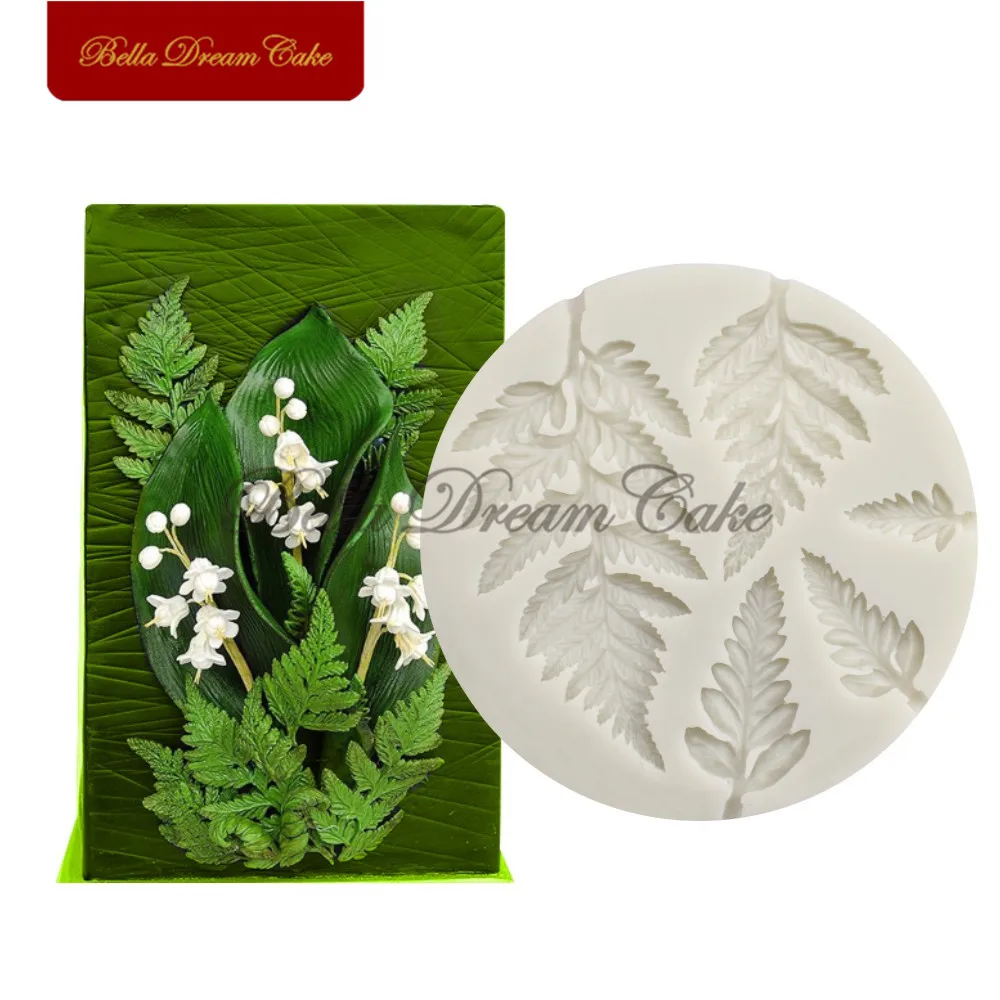 

AK Sugarcraft Ferns Mould Leaf Silicone Mold Fondant Chocolate Gumpaste Cupcake Decoration Molds Cake Decorating Tools Bakeware