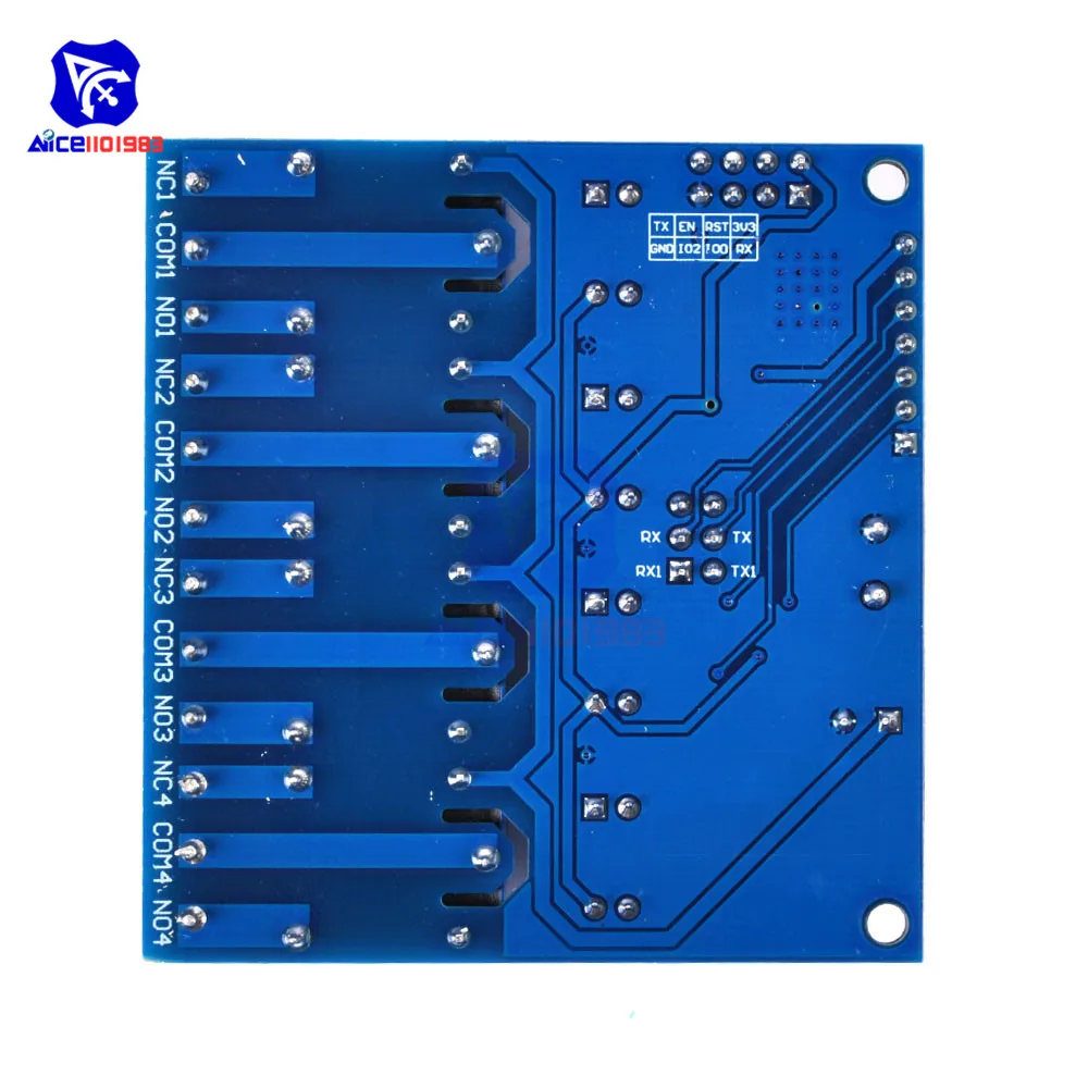 DC 12 В ESP8266 четырехканальный релейный модуль и ESP-01 wifi модуль для умного дома интеллектуальная мебель 4 wifi реле канала модуль