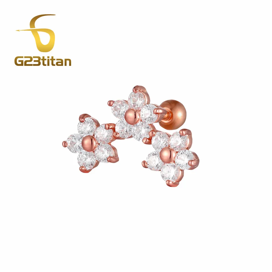 G23titan пирсинг ювелирные изделия Корона уха Кольца шпильки серьги для уха Tragus спиральный для хряща пирсинг титана Лабрет - Окраска металла: Ear Cartilage