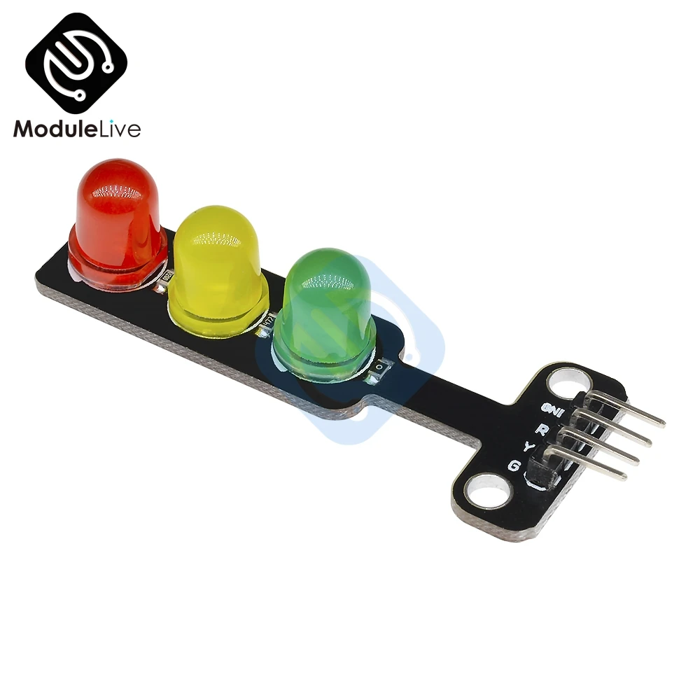 Мини-красный желтый и зеленый цвета 5V движения светильник светодиодный Дисплей модуль для Arduino 5 мм светодиодный мини-трафика светильник для краски для дорожной светильник Системы модель