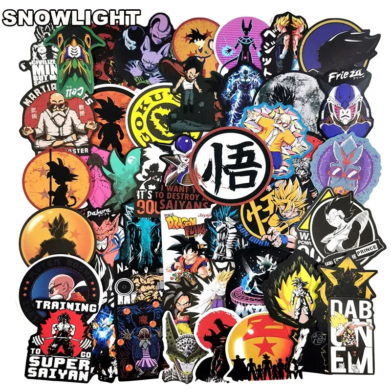 10/30/50pcs/pack Dragon Ball Super Saiyan Goku Mixed Sticker Decal For Snowboard Luggage Car Fridge car- Styling Laptop Stickers
