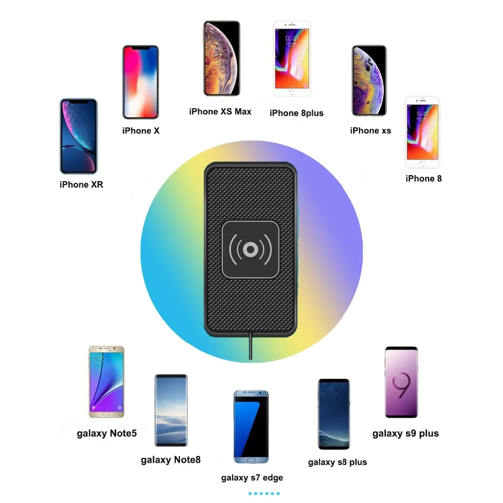 Автомобильное зарядное устройство qi Беспроводное зарядное устройство автомобильное беспроводное зарядное устройство для samsung 10 Вт Быстрое qi зарядное устройство для телефона для iPhone X 8plus S7S9S6NOTE8
