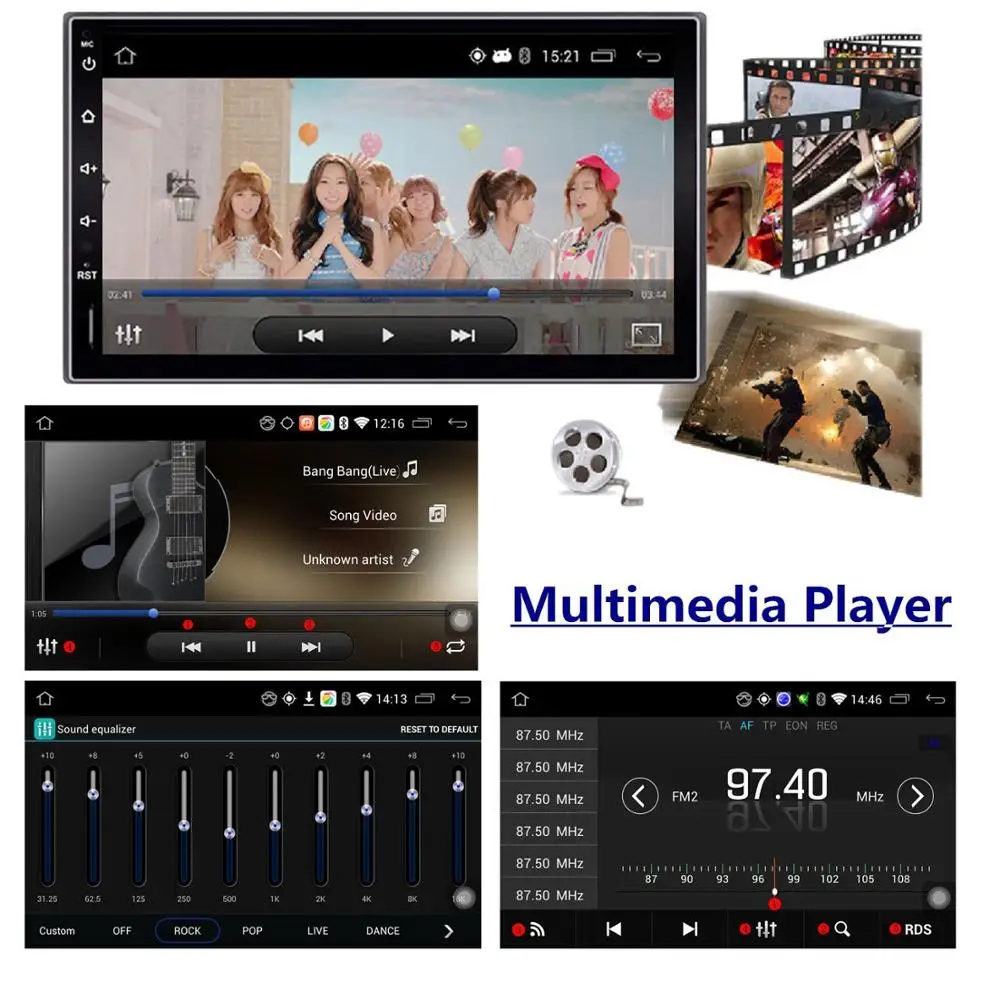Flash Deal Free camera + HD Android 5.1 Car Stereo 7 Inch car styling Double 2 Din Head Unit in dash GPS Navigation Audio Radio player 5
