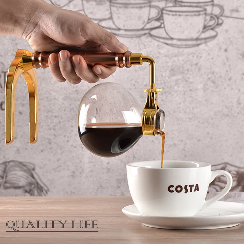 Japanese Siphon Coffee Maker Hand Tea Siphon Pot Vacuum Coffeemaker New Home Glass Machine Coffee Makers With filter 3cup 5cups