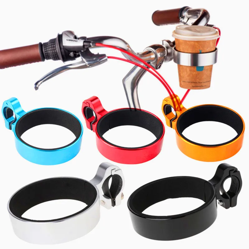 1Pcs Aluminum Alloy Bicycle Coffee Cup Holder Handlebar Rack Bracket Cycling Bike Bottle Cage Bottle Holder 5 Colors