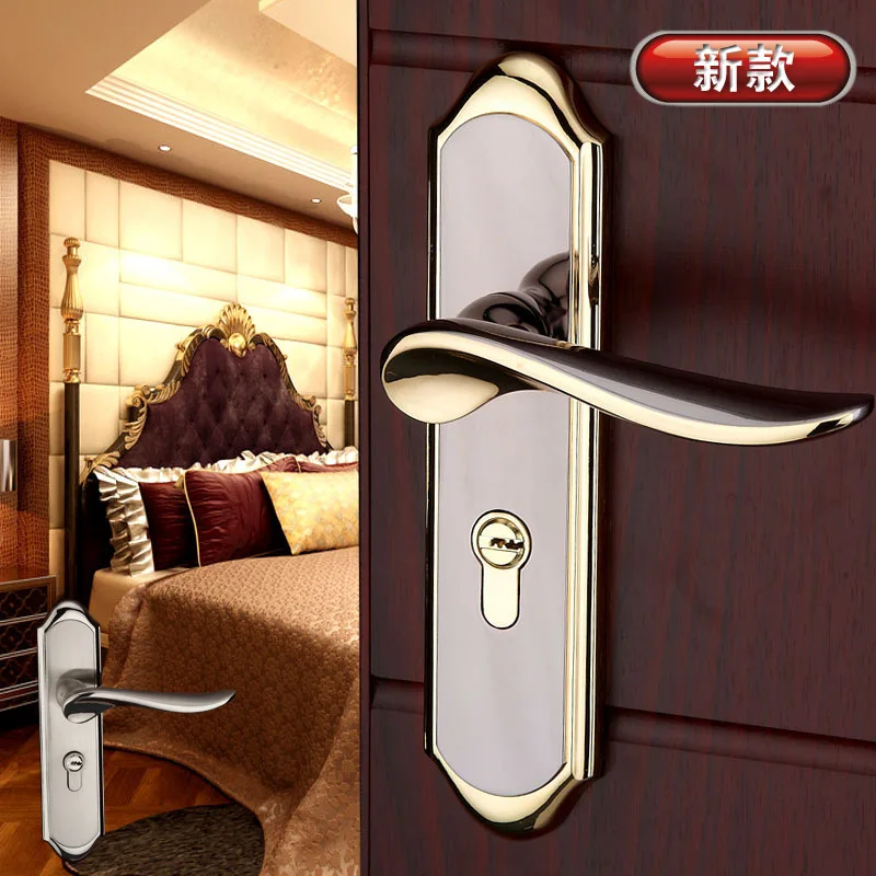 

2018 Sale Padlock Cadeado Epe Contracted Stainless Steel Interior Door Lock European-style Solid Wood Bedroom Suit Handle Mute