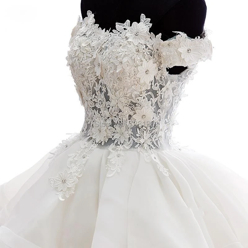 New-Style-Short-Wedding-Dress-Cap-Sleeves-Flowers-Bodice-Zipper-Back-Ball-Gown-Beach-Wedding-Gown (2).jpg
