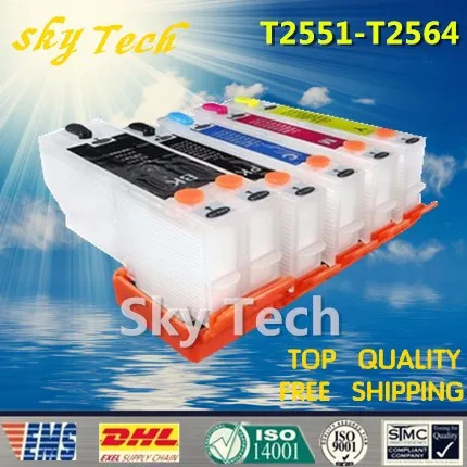 

Empty Refill cartridge suit T2551 T2561 - T2564 , suit for Expression Premium XP-601 XP-701 XP-801 ,With ARC Chips