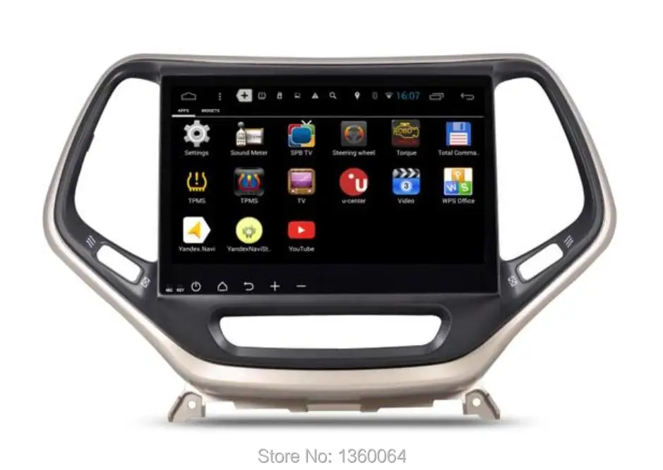 Best 10.2" Quad Core 1024X600 Android 6.0 Car Radio DVD GPS Navigation Bluetooth Stereo Head Unit for Jeep Cherokee 2015 2016 WIFI 3G 3