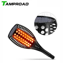 TAMPROAD светодиодный светильник на солнечной батарее с мерцающим светом, светодиодный фонарь, реалистичный танцующий свет, водонепроницаемый декор для сада, лампа