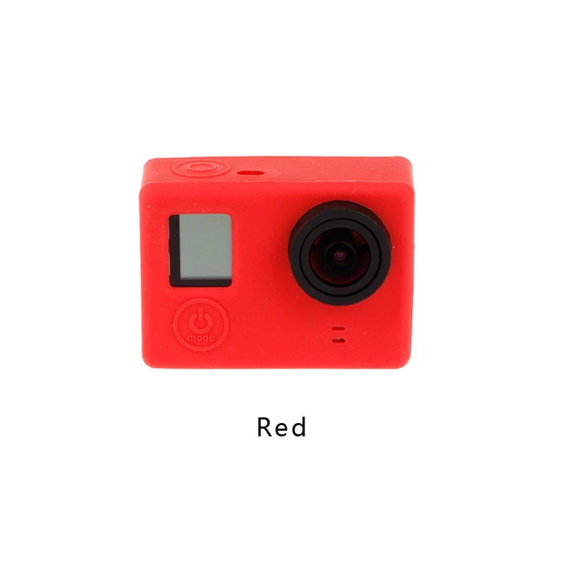 Guigpro для Gopro 4 Аксессуары Силиконовый гель Резина Защитный чехол пылезащищенный кожаный чехол для GoPro Hero 4 3+ 3 Камера - Цвет: Red